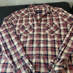American Eagle Outfitters Plaid Shirt - Red, Blue, and White